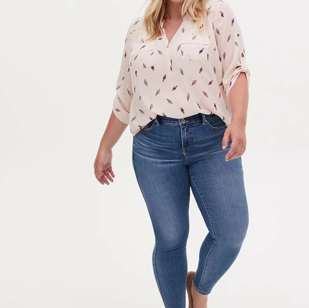 Torrid Icecream Cone Print  Blouse - Picture 3 of 7